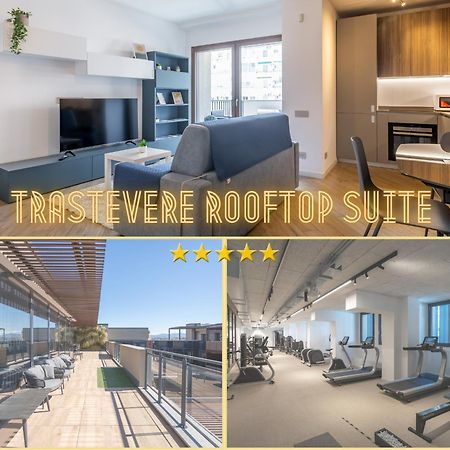 Aurealiving - Trastevere Suite With Rooftop & Gym, Your Place In Róma Kültér fotó